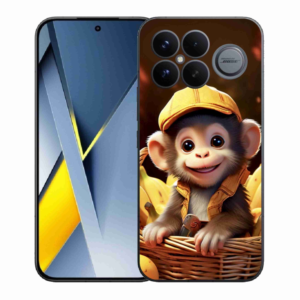 Gelový kryt mmCase na Xiaomi Poco F8 Ultra - opice v košíku