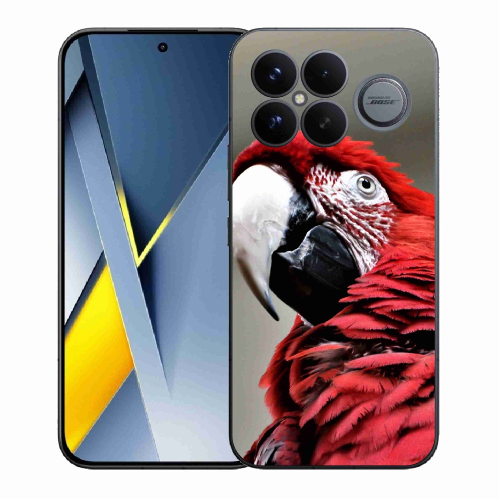 Gelový kryt mmCase na Xiaomi Poco F8 Ultra - papoušek ara červený
