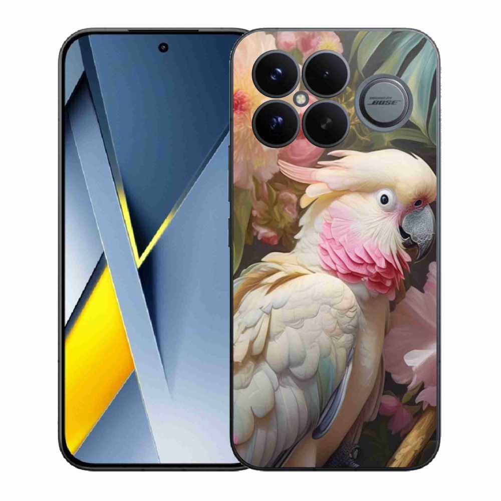 Gelový kryt mmCase na Xiaomi Poco F8 Ultra - papoušek kakadu růžový 2