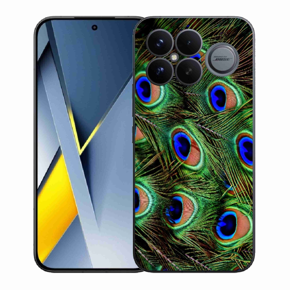 Gelový kryt mmCase na Xiaomi Poco F8 Ultra - paví peří