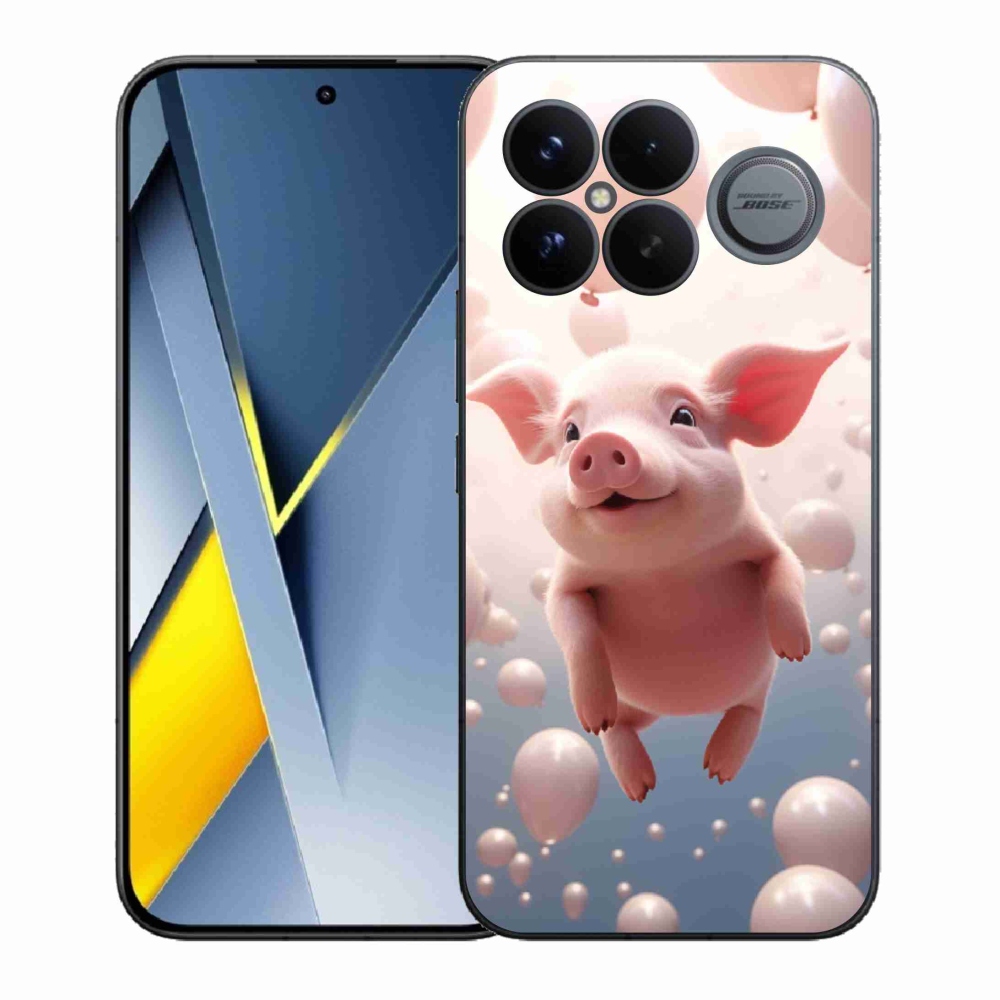 Gelový kryt mmCase na Xiaomi Poco F8 Ultra - prasátko s balónky
