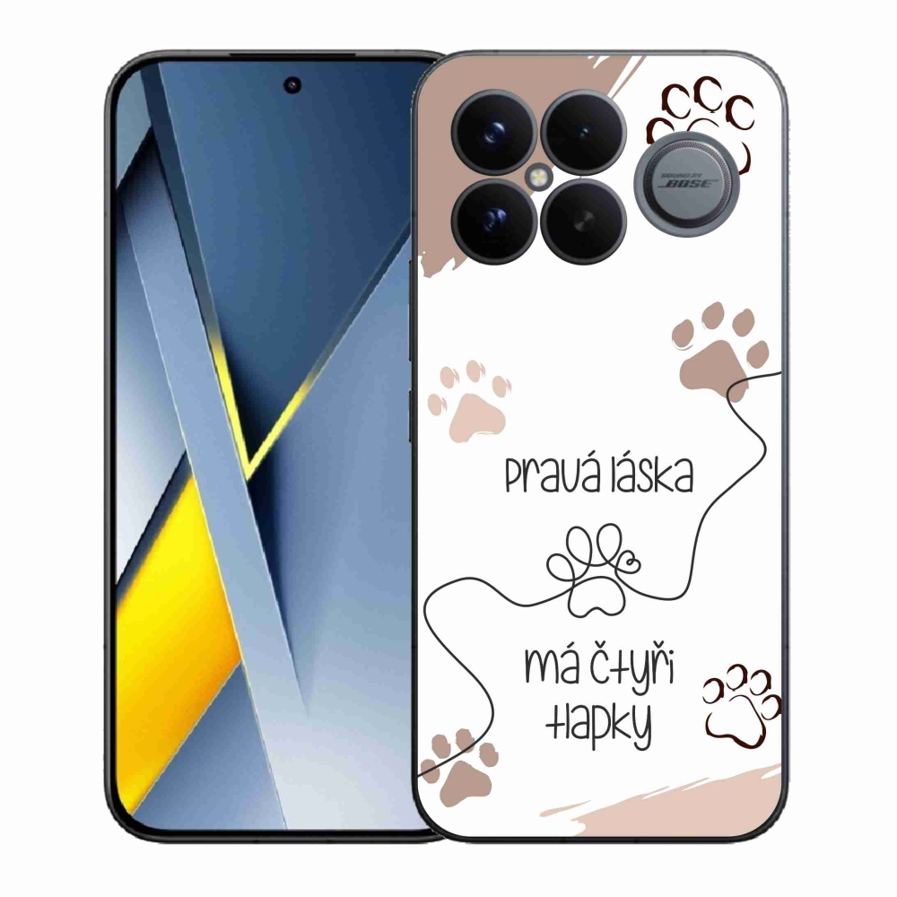 Gelový kryt mmCase na Xiaomi Poco F8 Ultra - psí motiv 1 bílé pozadí