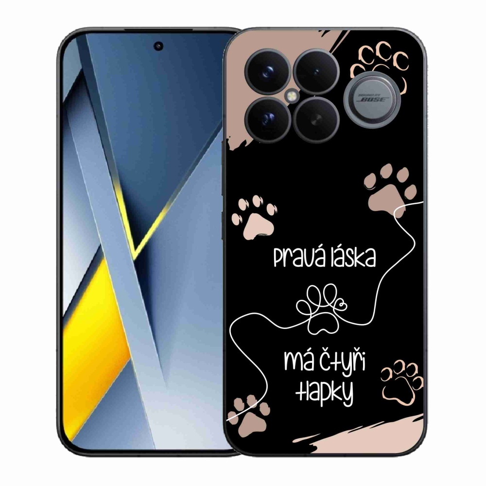 Gelový kryt mmCase na Xiaomi Poco F8 Ultra - psí motiv 1 černé pozadí