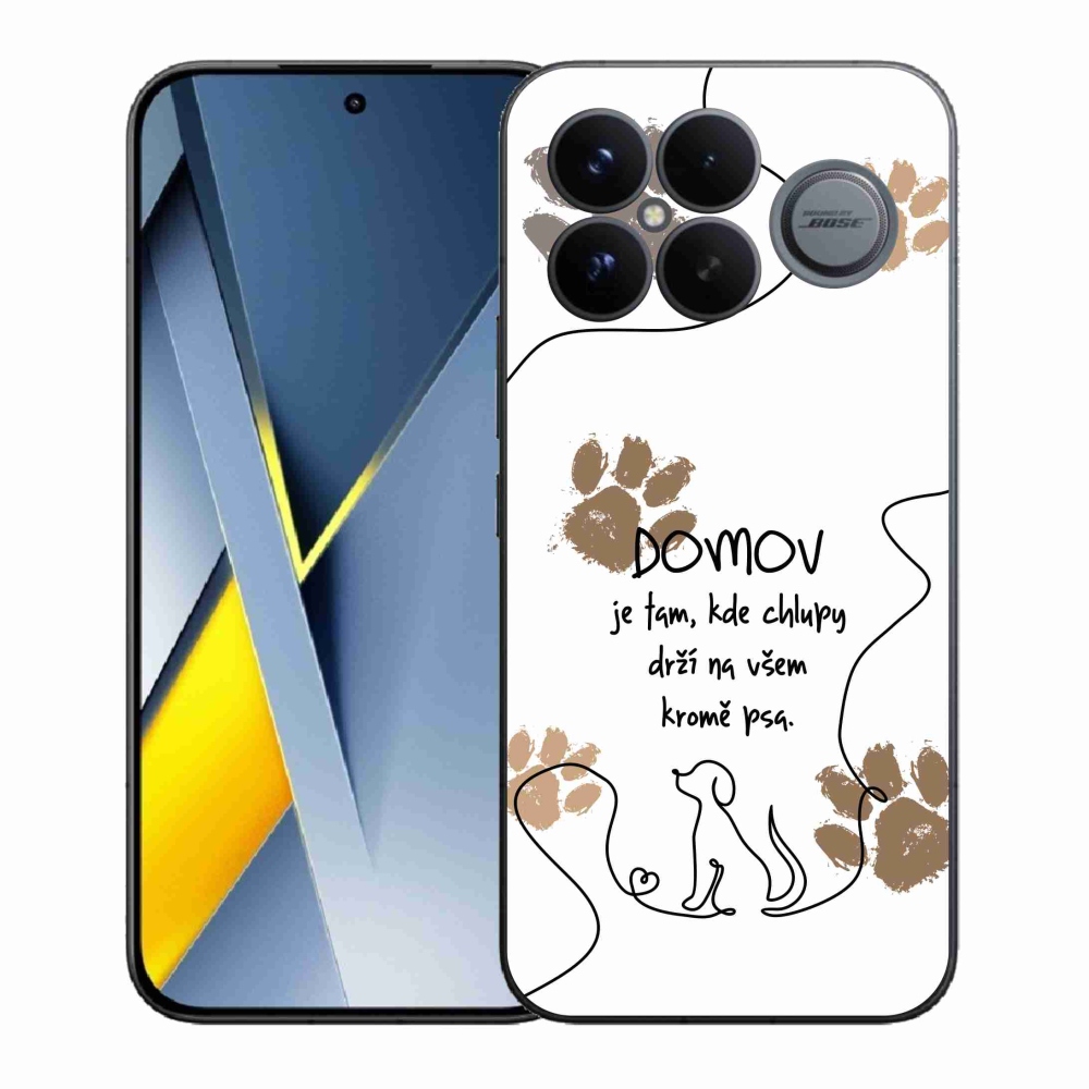 Gelový kryt mmCase na Xiaomi Poco F8 Ultra - psí motiv bílé pozadí