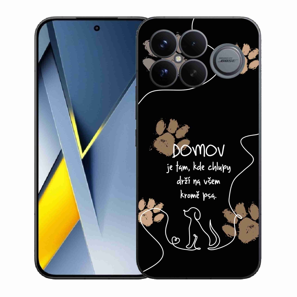 Gelový kryt mmCase na Xiaomi Poco F8 Ultra - psí motiv černé pozadí