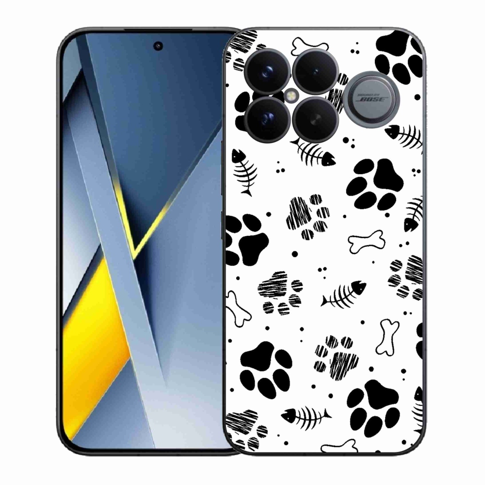 Gelový kryt mmCase na Xiaomi Poco F8 Ultra - psí tlapky 1