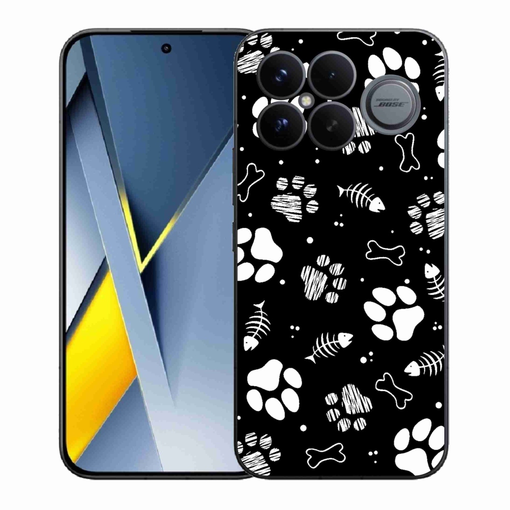 Gelový kryt mmCase na Xiaomi Poco F8 Ultra - psí tlapky