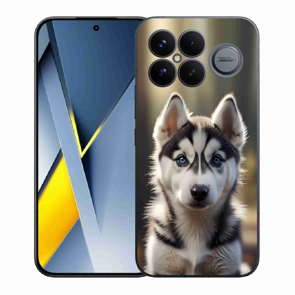 Gelový kryt mmCase na Xiaomi Poco F8 Ultra - roztomilý sibiřský husky