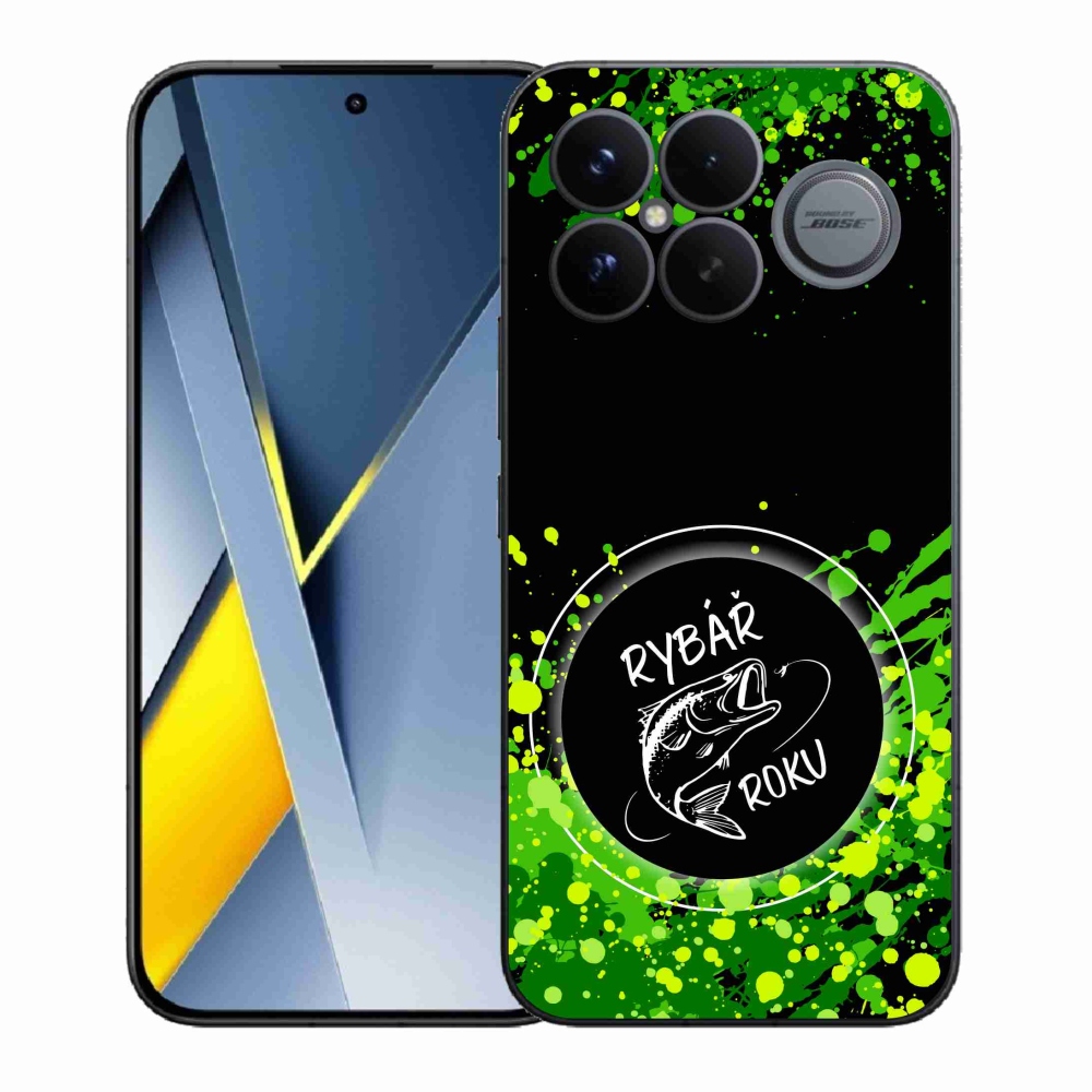 Gelový kryt mmCase na Xiaomi Poco F8 Ultra - rybář roku černé pozadí