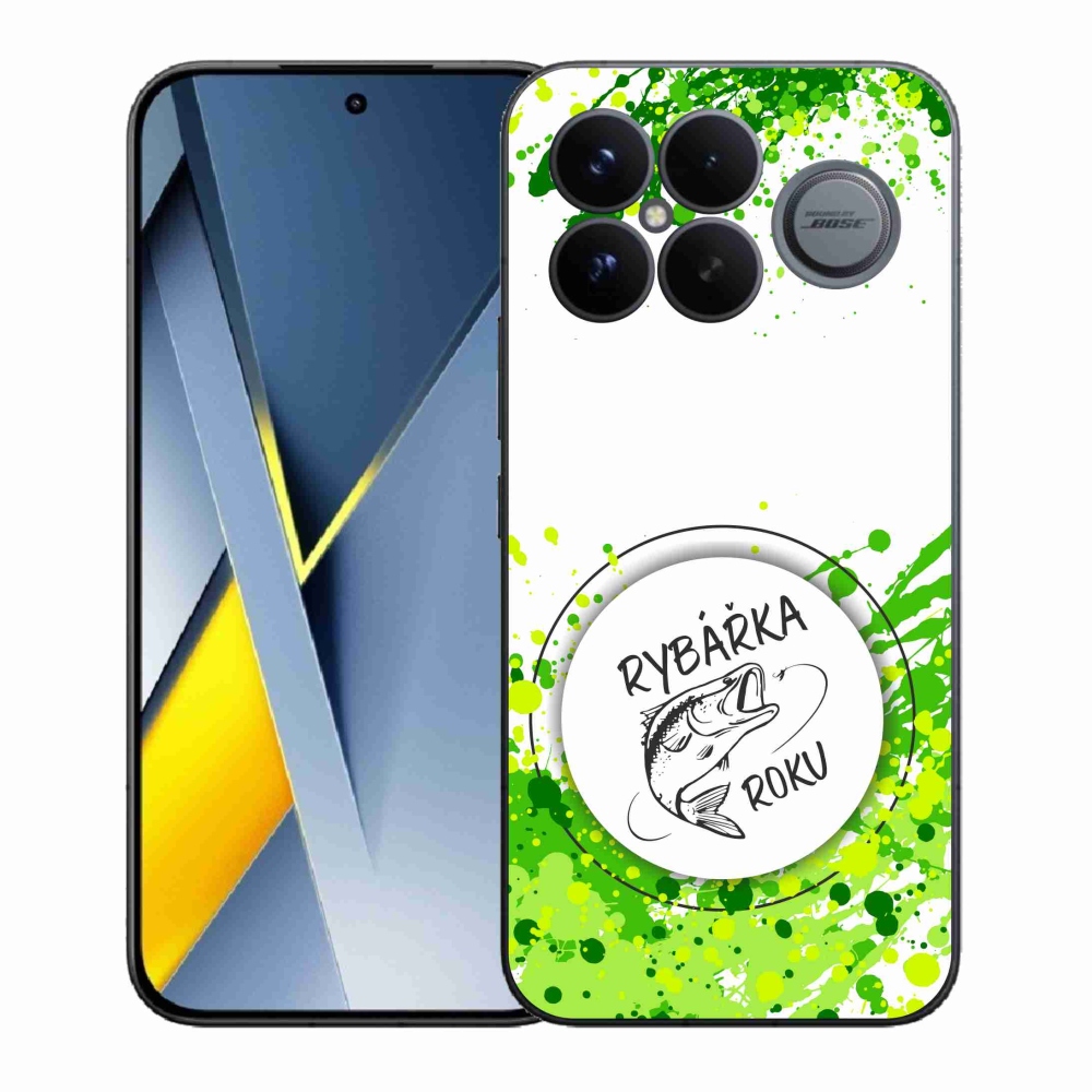 Gelový kryt mmCase na Xiaomi Poco F8 Ultra - rybářka roku bílé pozadí