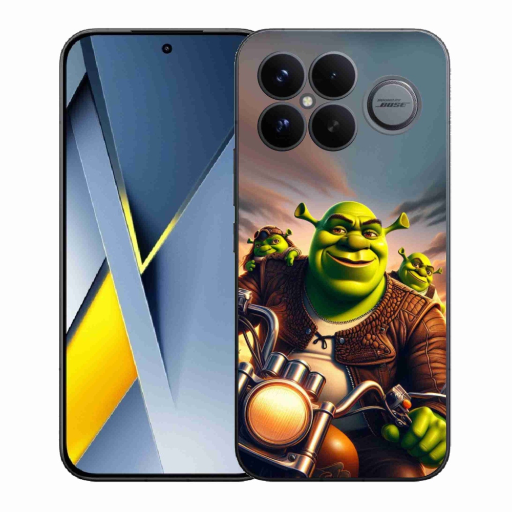 Gelový kryt mmCase na Xiaomi Poco F8 Ultra - shrek na motorce