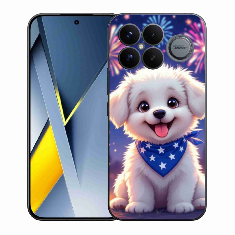 Gelový kryt mmCase na Xiaomi Poco F8 Ultra - slavnostní štěně