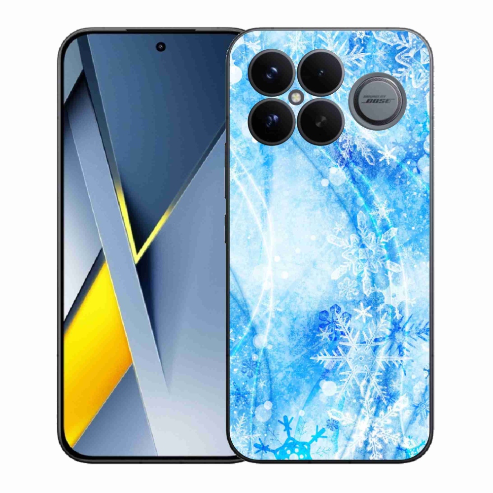 Gelový kryt mmCase na Xiaomi Poco F8 Ultra - sněhové vločky