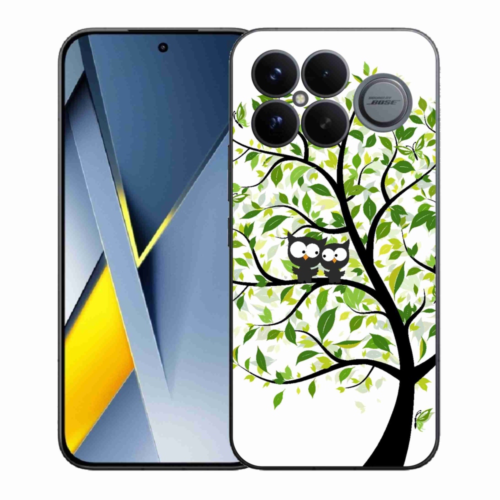 Gelový kryt mmCase na Xiaomi Poco F8 Ultra - sovičky na stromě