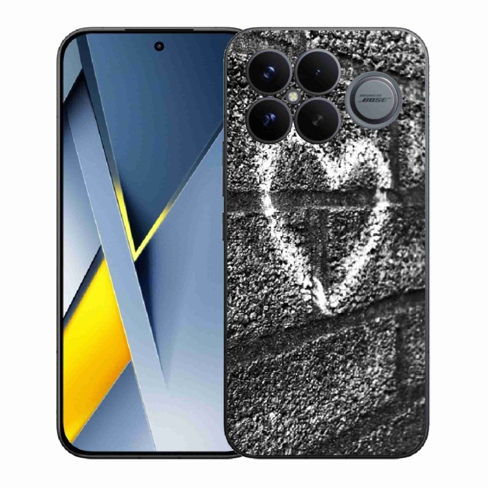 Gelový kryt mmCase na Xiaomi Poco F8 Ultra - srdce na zdi