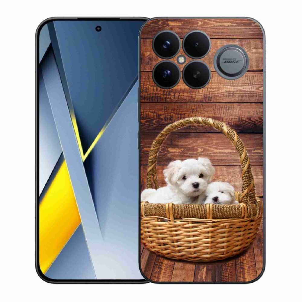 Gelový kryt mmCase na Xiaomi Poco F8 Ultra - štěňátka