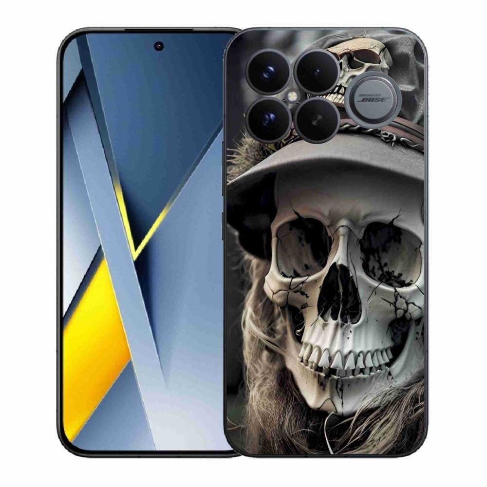 Gelový kryt mmCase na Xiaomi Poco F8 Ultra - temná lebka