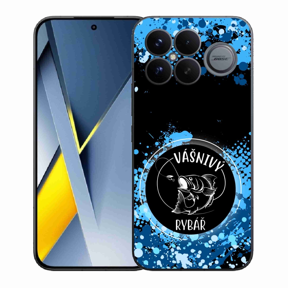 Gelový kryt mmCase na Xiaomi Poco F8 Ultra - vášnivý rybář černé pozadí