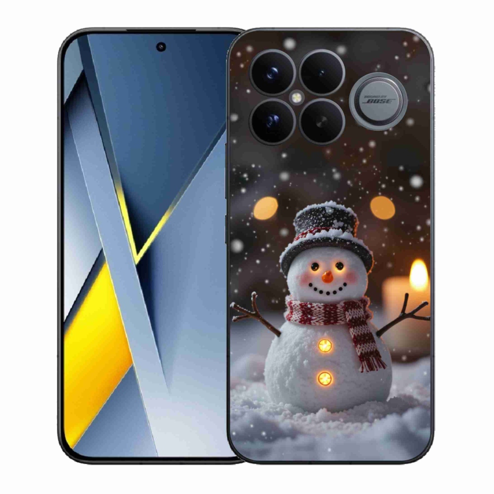 Gelový kryt mmCase na Xiaomi Poco F8 Ultra - veselý sněhulák