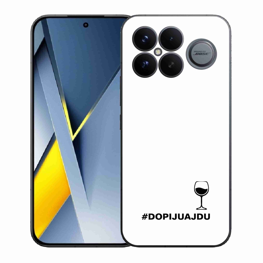 Gelový kryt mmCase na Xiaomi Poco F8 Ultra - vinný motiv bílé pozadí