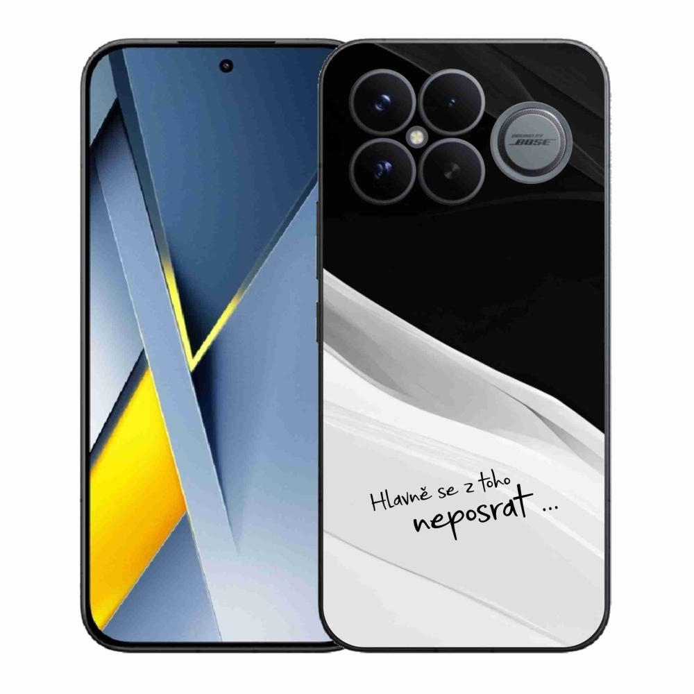 Gelový kryt mmCase na Xiaomi Poco F8 Ultra - vtipný text 13 bíločerné pozadí