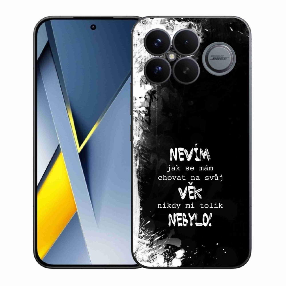 Gelový kryt mmCase na Xiaomi Poco F8 Ultra - vtipný text 14 černé pozadí