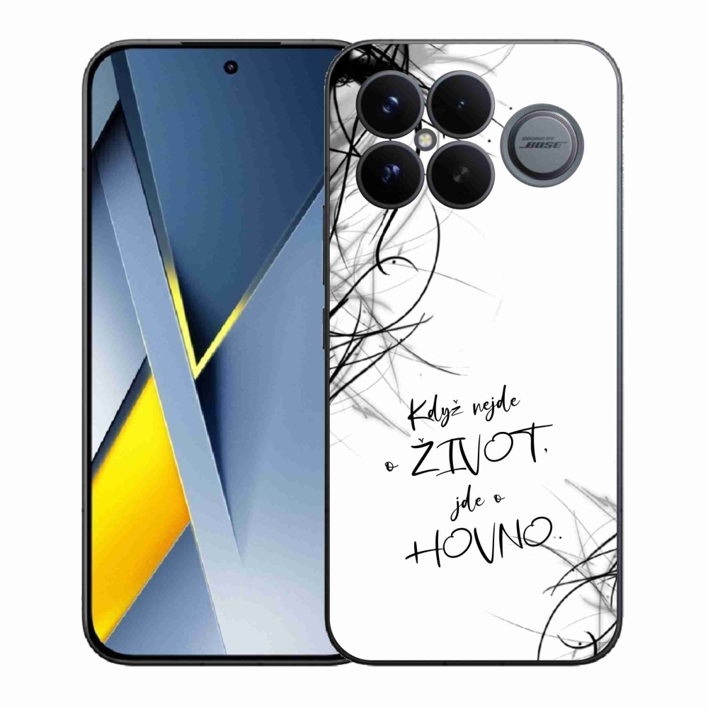 Gelový kryt mmCase na Xiaomi Poco F8 Ultra - vtipný text 16 bílé pozadí