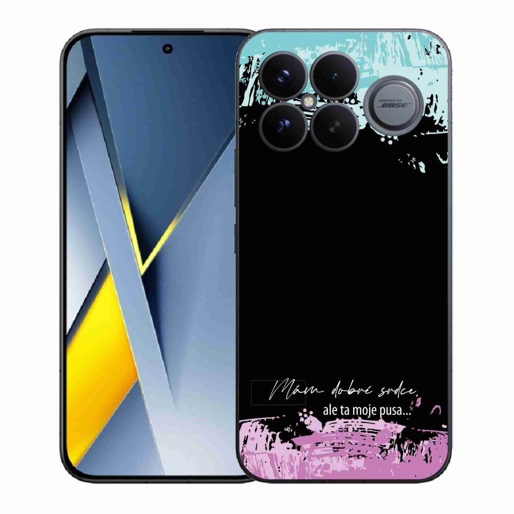 Gelový kryt mmCase na Xiaomi Poco F8 Ultra - vtipný text 3 černé pozadí