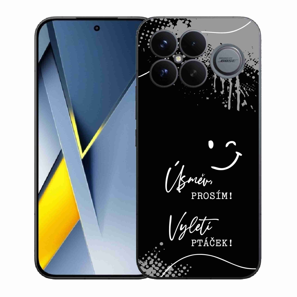 Gelový kryt mmCase na Xiaomi Poco F8 Ultra - vtipný text 4 černé pozadí