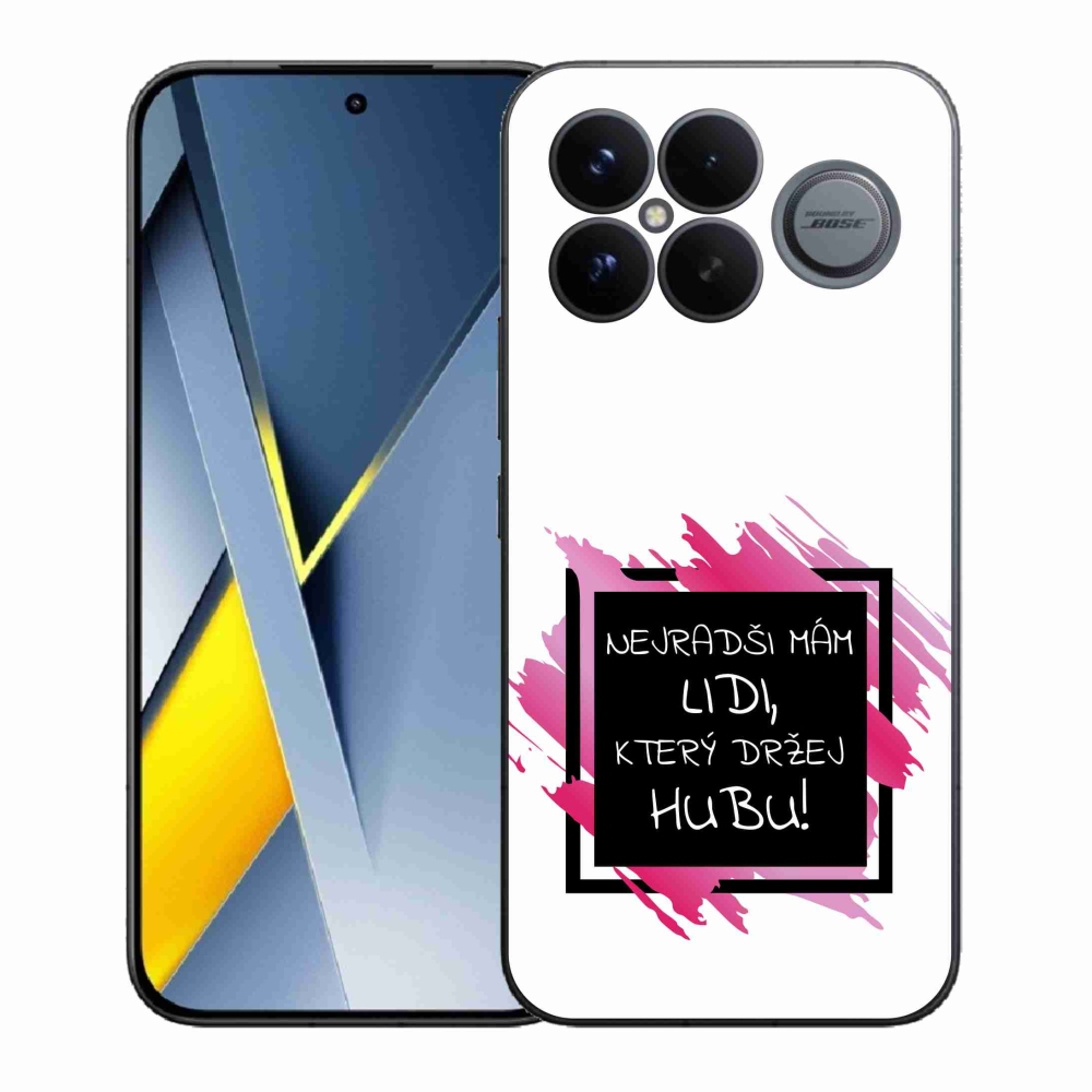 Gelový kryt mmCase na Xiaomi Poco F8 Ultra - vtipný text 7 černobílé pozadí