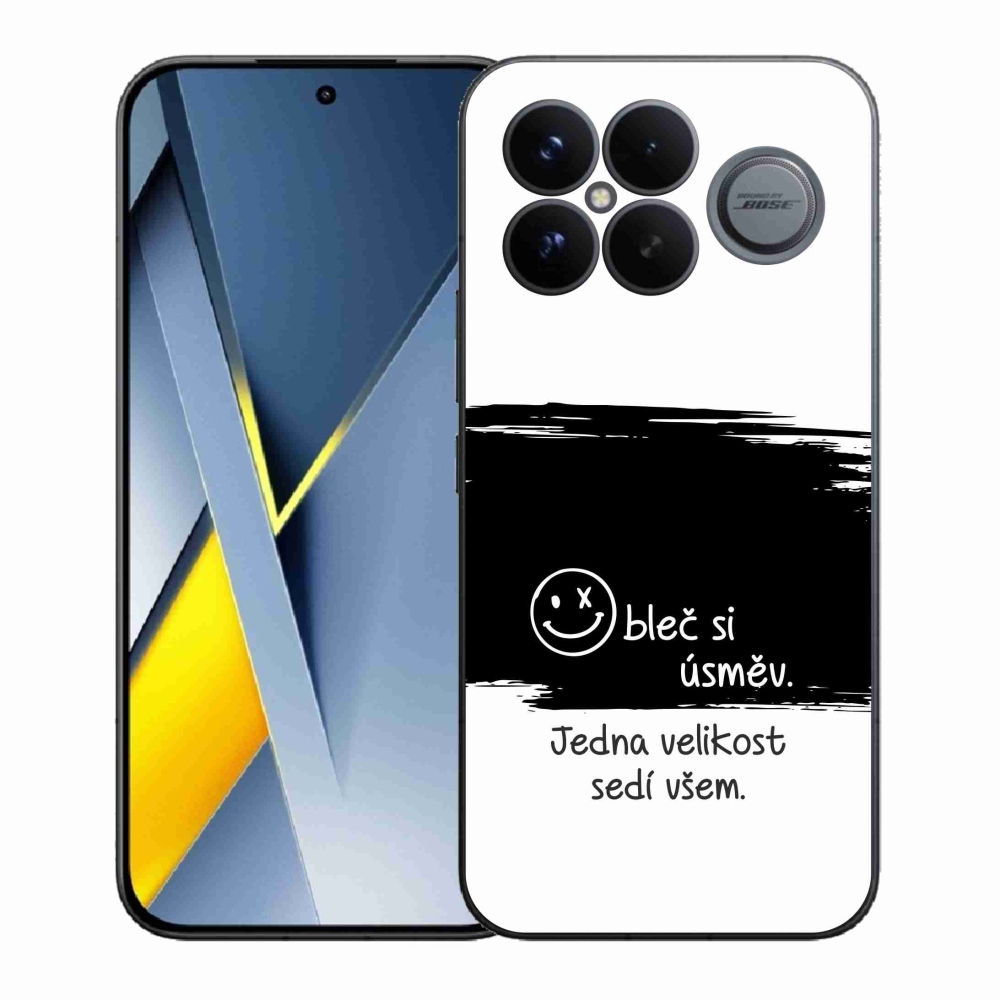 Gelový kryt mmCase na Xiaomi Poco F8 Ultra - vtipný text 8 černobílé pozadí