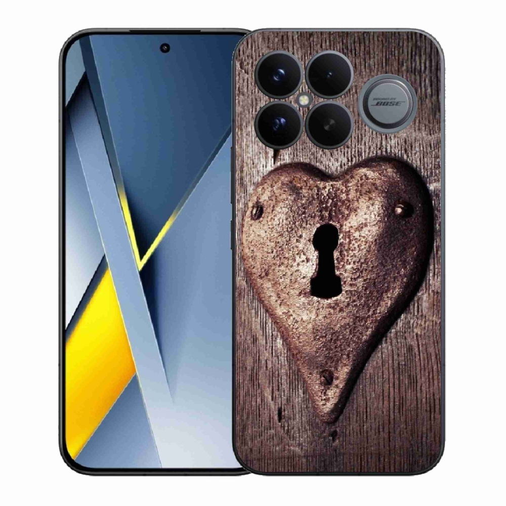 Gelový kryt mmCase na Xiaomi Poco F8 Ultra - zámek ve tvaru srdce