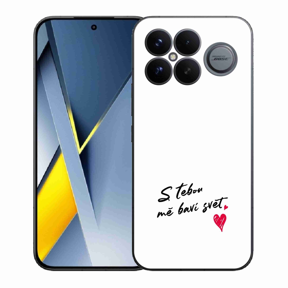 Gelový kryt mmCase na Xiaomi Poco F8 Ultra - zamilovaný text 1 bílé pozadí