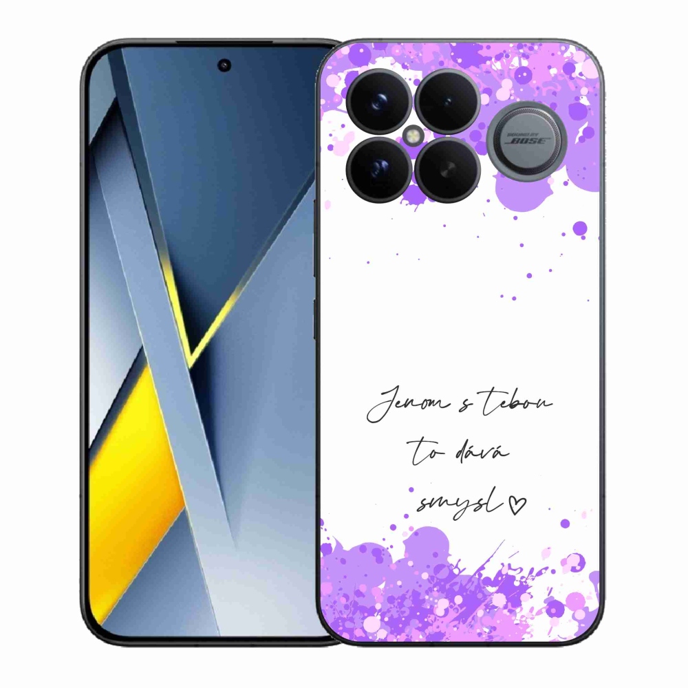 Gelový kryt mmCase na Xiaomi Poco F8 Ultra - zamilovaný text bílé pozadí