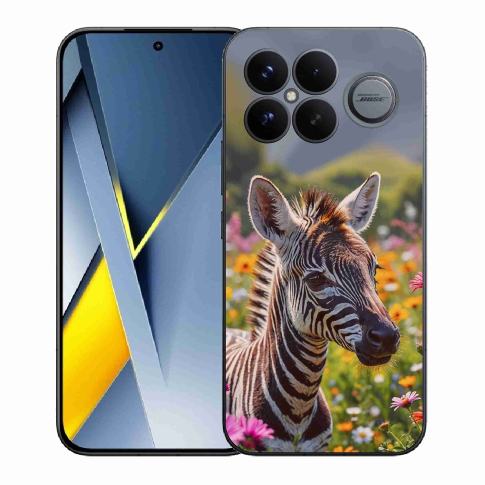 Gelový kryt mmCase na Xiaomi Poco F8 Ultra - zebra na louce