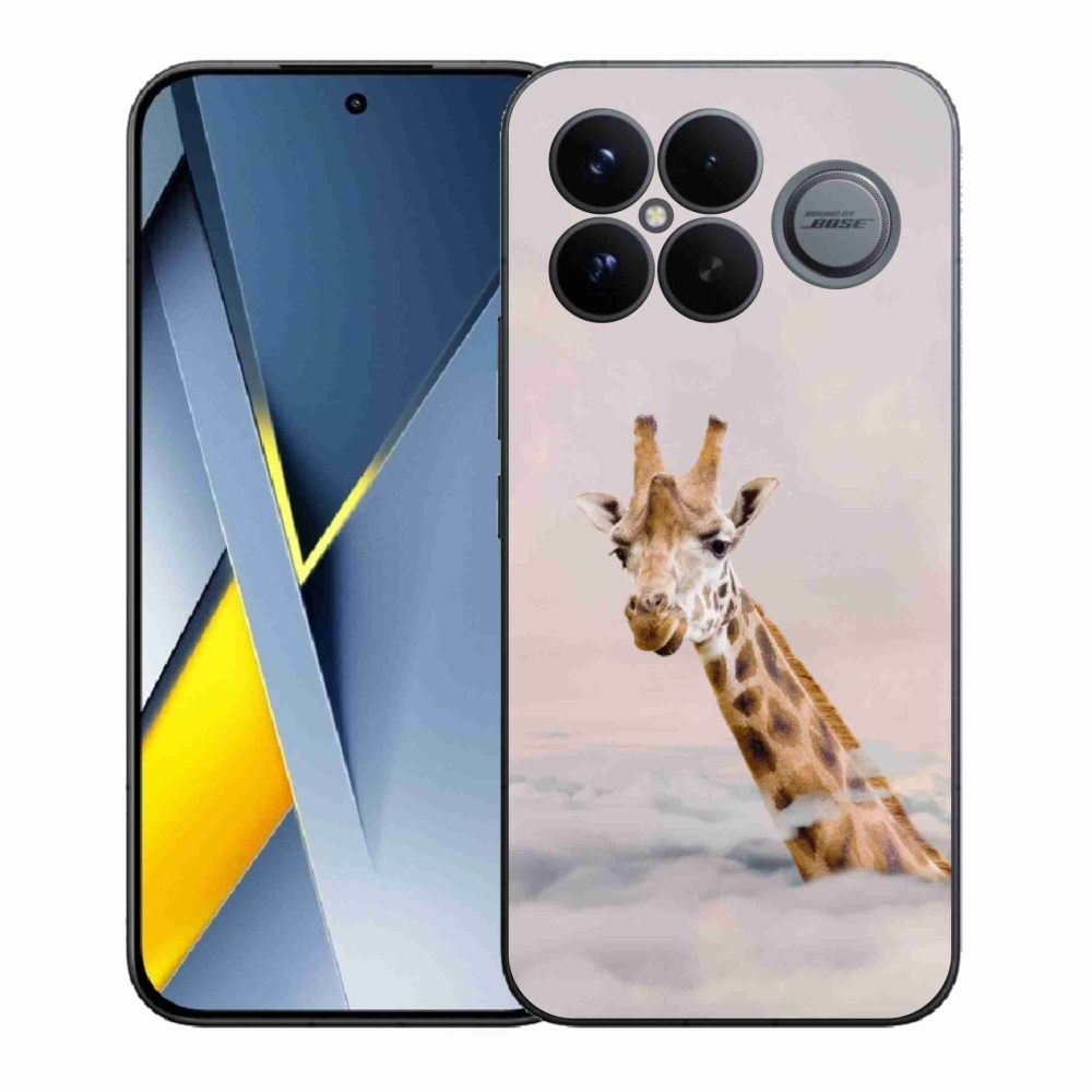 Gelový kryt mmCase na Xiaomi Poco F8 Ultra - žirafa v oblacích
