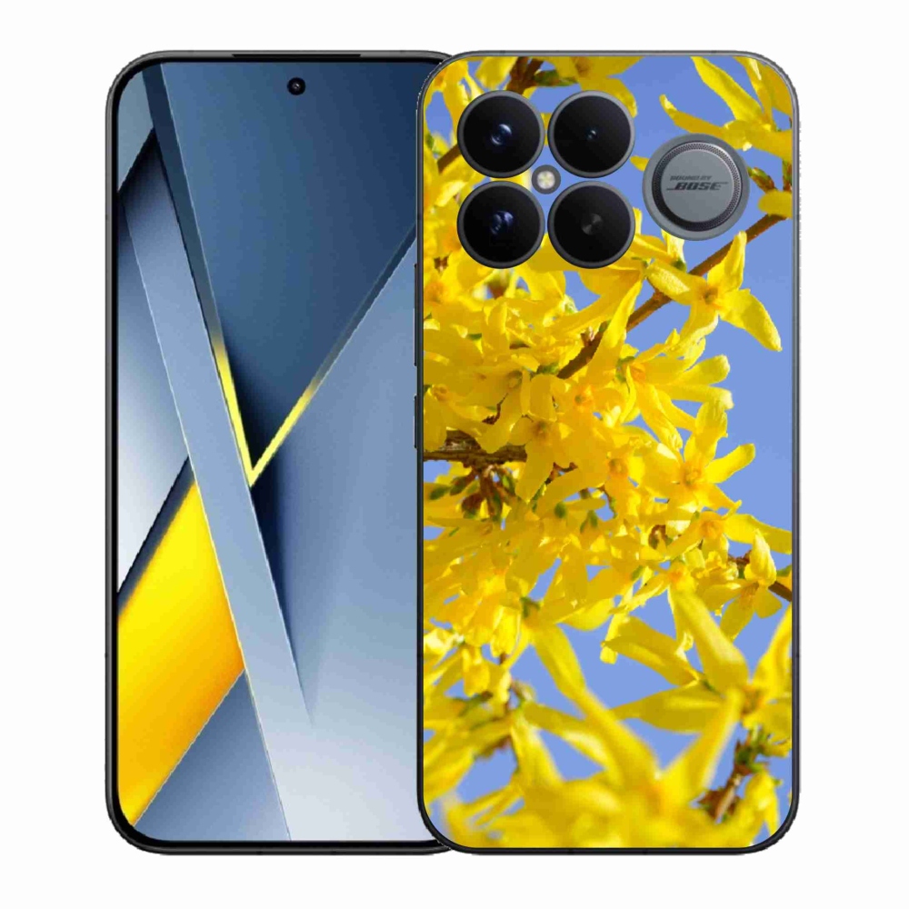 Gelový kryt mmCase na Xiaomi Poco F8 Ultra - žluté květy