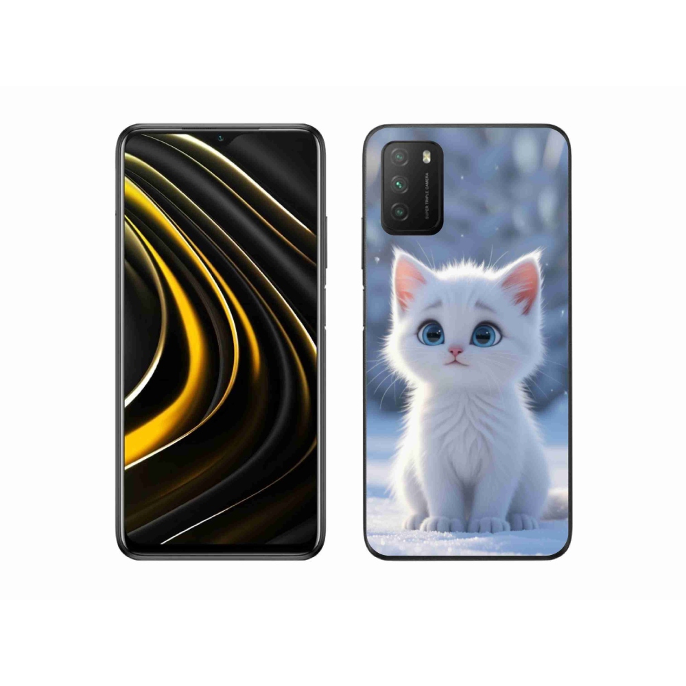 Gelový kryt mmCase na Xiaomi Poco M3 - bílé kotě 3