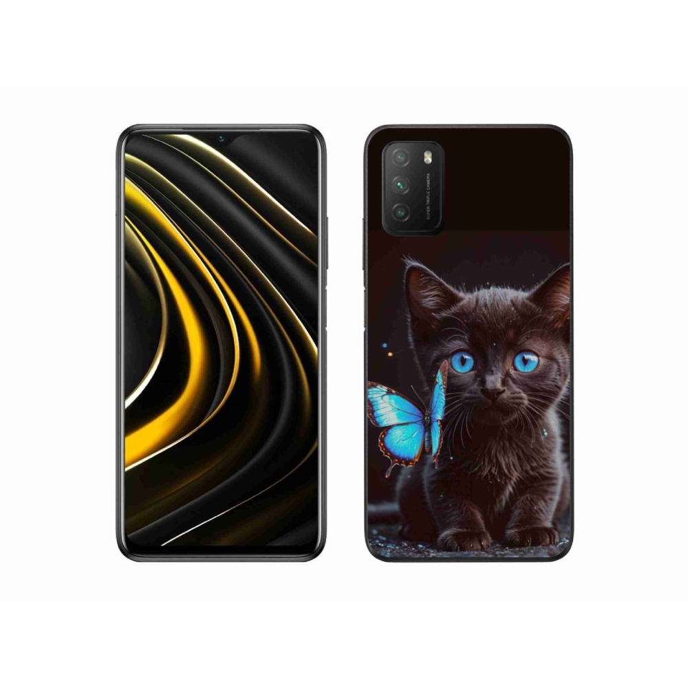 Gelový kryt mmCase na Xiaomi Poco M3 - černé kotě 3