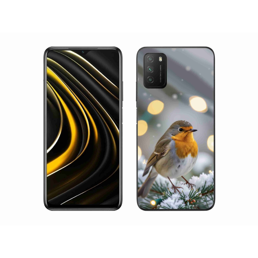 Gelový kryt mmCase na Xiaomi Poco M3 - červenka v zimě