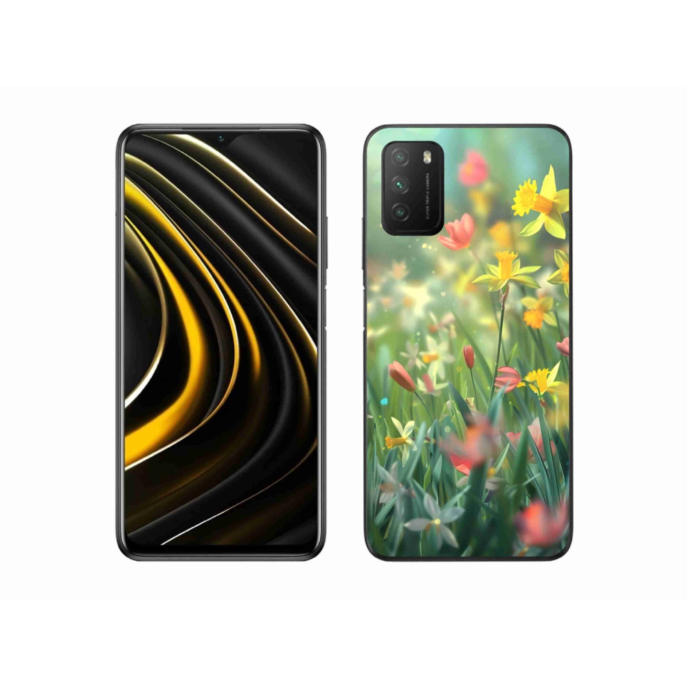 Gelový kryt mmCase na Xiaomi Poco M3 - jarní květy