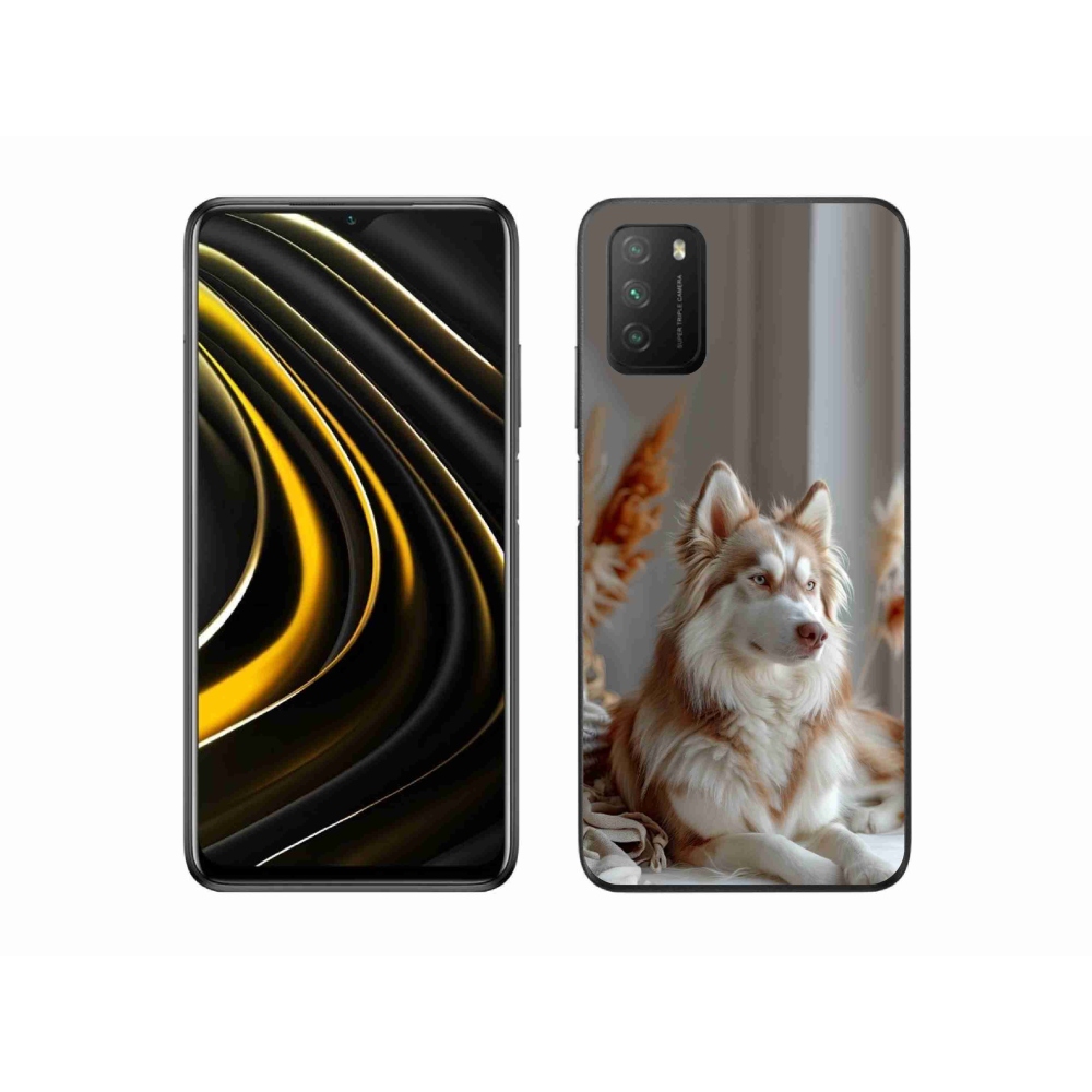 Gelový kryt mmCase na Xiaomi Poco M3 - klidný sibiřský husky
