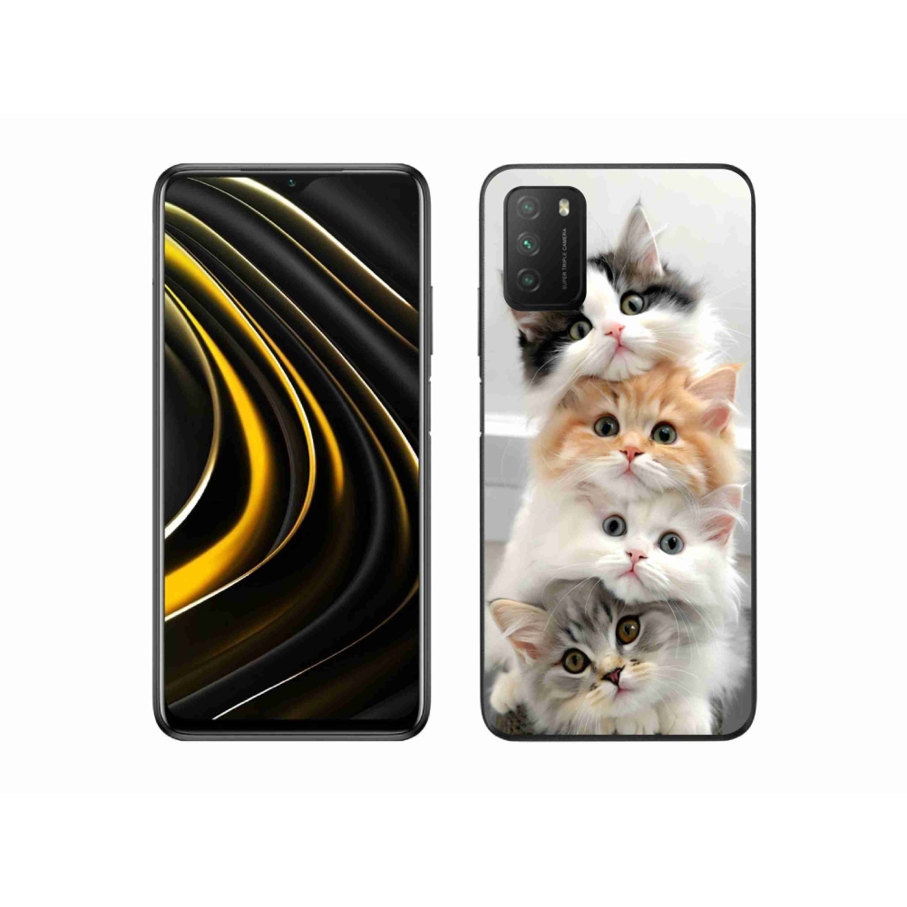Gelový kryt mmCase na Xiaomi Poco M3 - kočičí parta