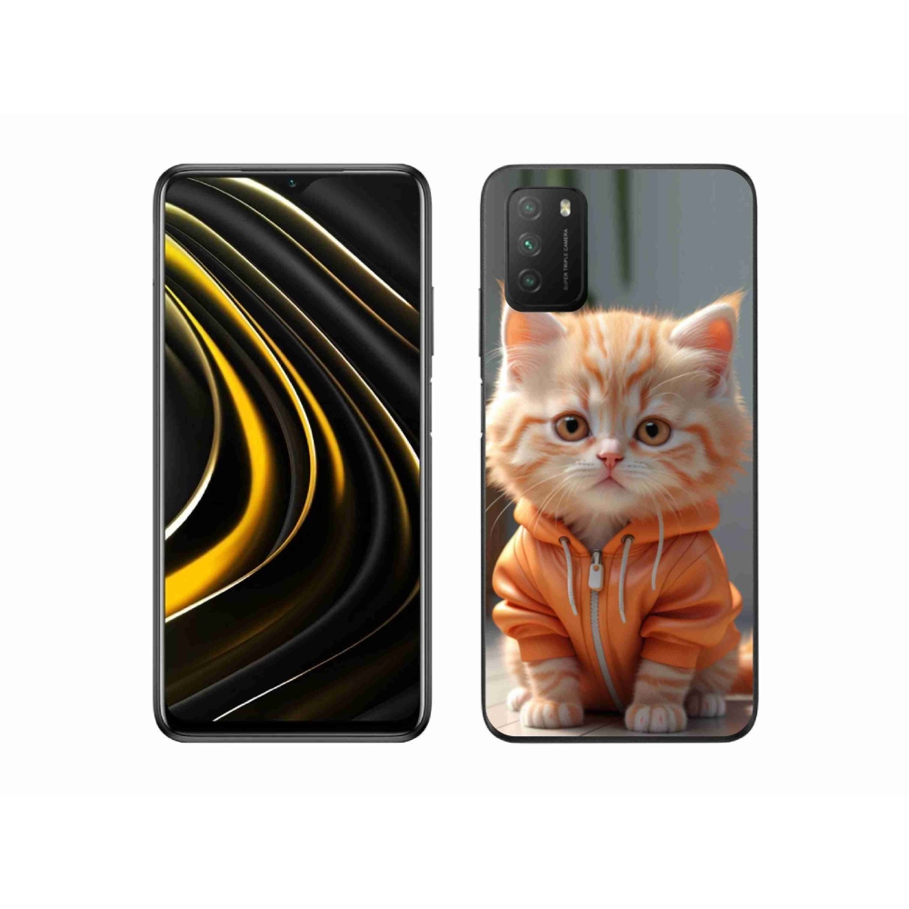 Gelový kryt mmCase na Xiaomi Poco M3 - kotě v mikině