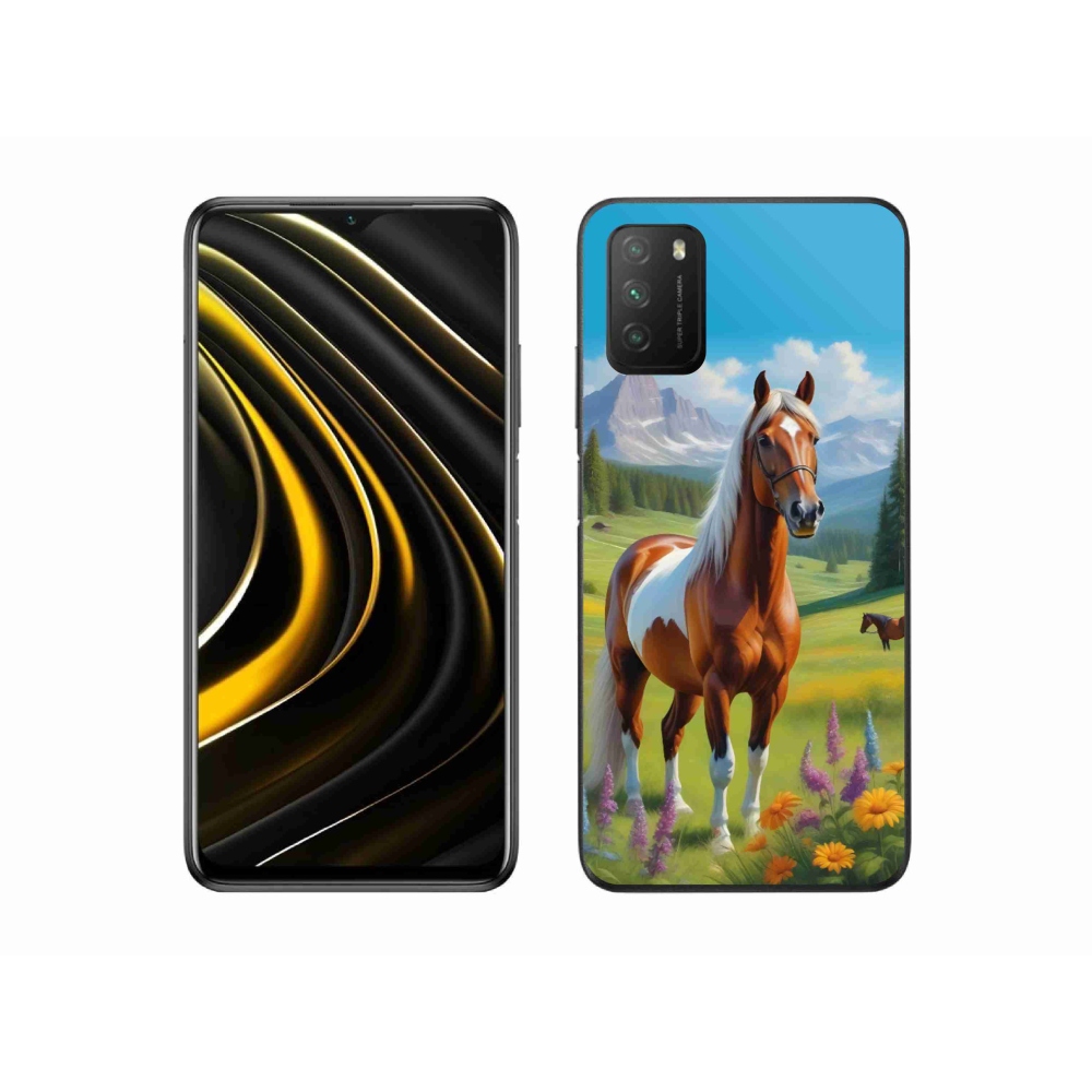 Gelový kryt mmCase na Xiaomi Poco M3 - kůň na louce