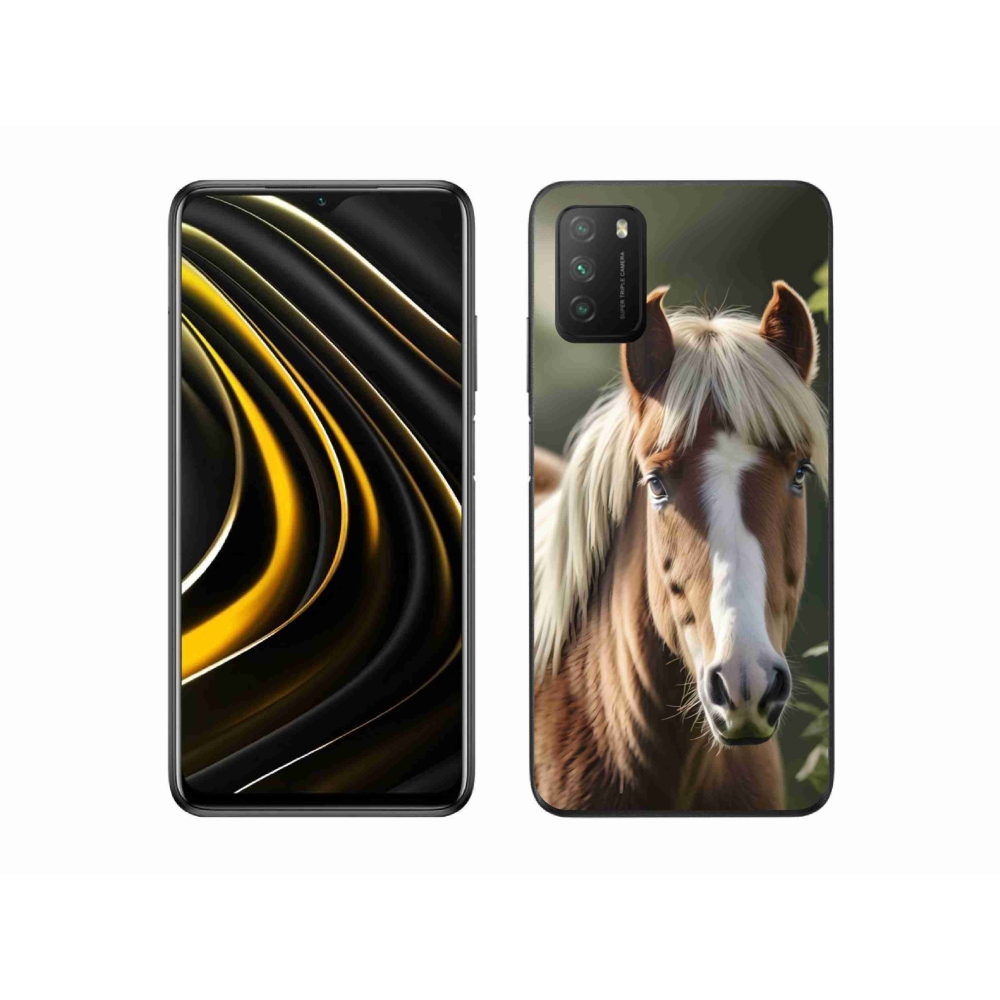 Gelový kryt mmCase na Xiaomi Poco M3 - kůň se světlou hřívou