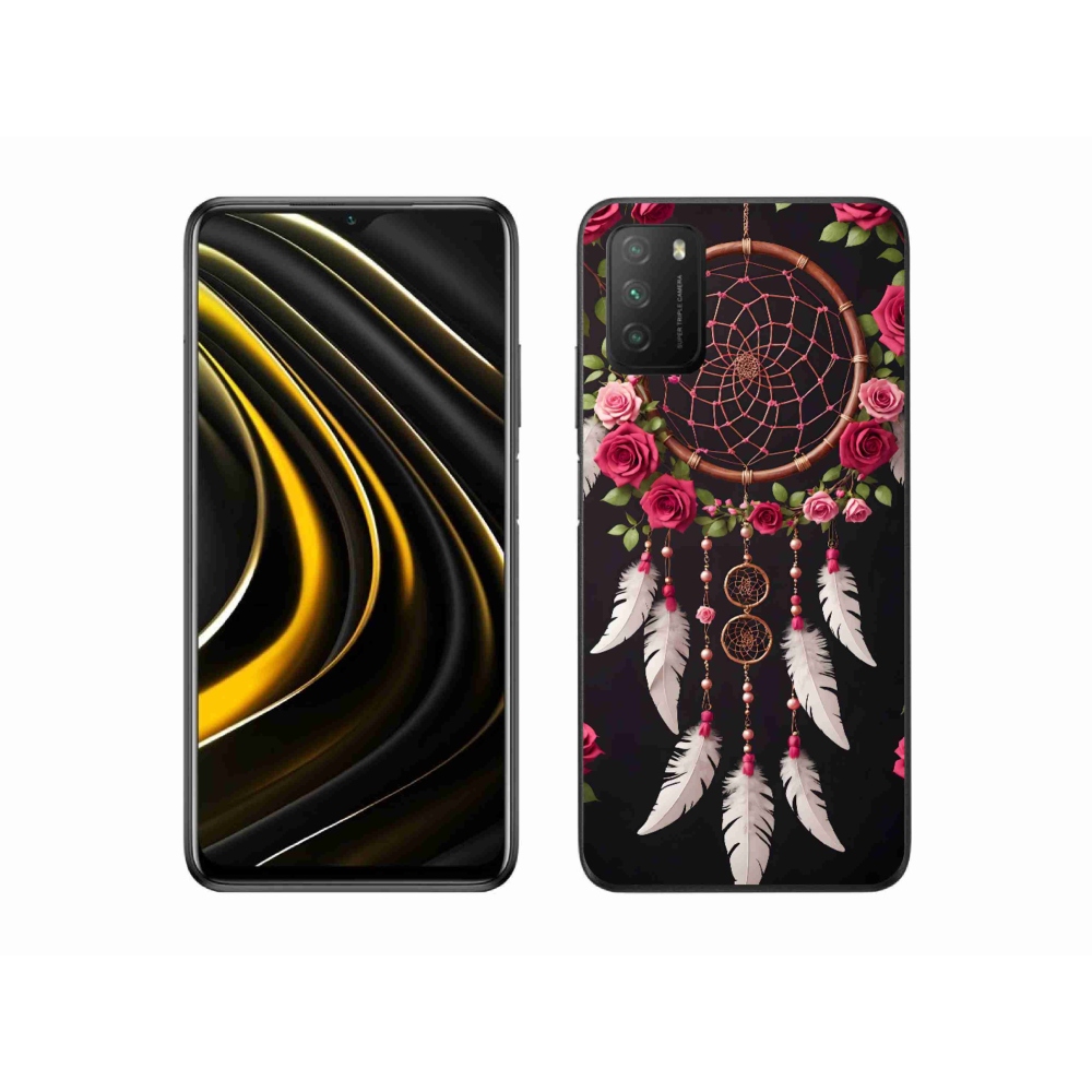Gelový kryt mmCase na Xiaomi Poco M3 - lapač snů s růžemi
