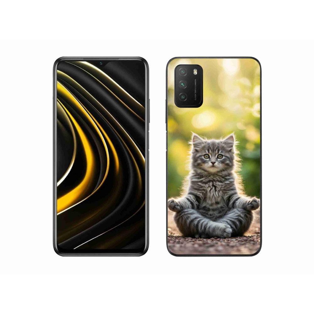 Gelový kryt mmCase na Xiaomi Poco M3 - meditující kotě