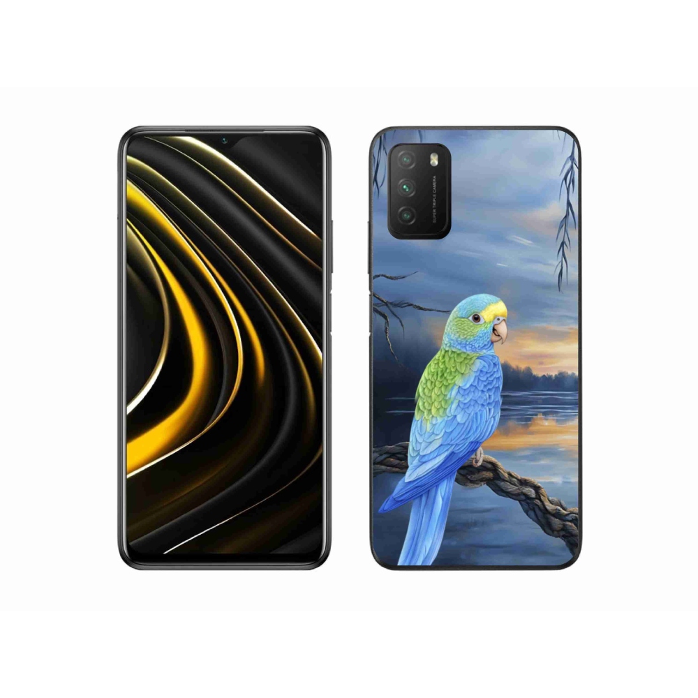 Gelový kryt mmCase na Xiaomi Poco M3 - modrý papoušek