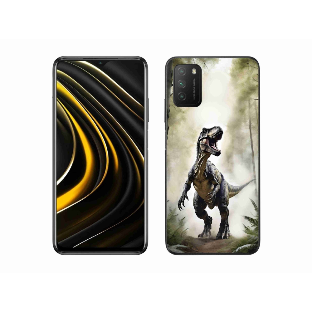 Gelový kryt mmCase na Xiaomi Poco M3 - naštvaný T-Rex